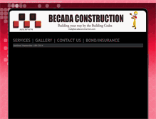 Tablet Screenshot of becadaconstruction.com